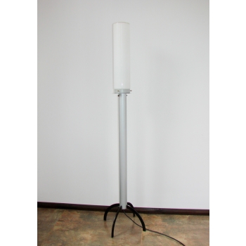 Lampa metalowa ze szklanym kloszem lata 80.